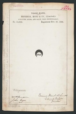 Brunner,Mond & Co. for BM & Co. brand Alkalies,Acids,Salts Used Industrially