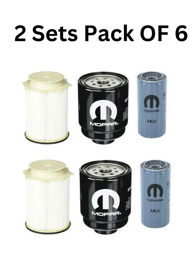2013-2018 RAM 2500-5500 6,7 L DIÉSEL KIT FILTRO COMBUSTIBLE MOPAR 2 juegos (paquete de 6) Foto 3 de 4