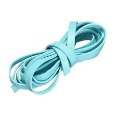 Flat Leather Cord, 3.3 Yard 10mm Leather String Strips for DIY Crafts Sky Blue
