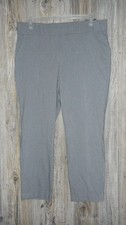 New Simply Vera Vera Wang Sz XL Gray Mid Rise Skinny Ankle Pants 36.5x25.5