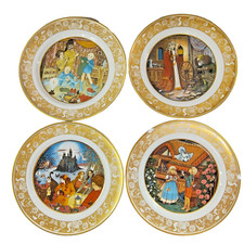 1978 Grimm s Fairy Tales Plate Set of 4 Franklin Porcelain Rumpelstiltskin READ