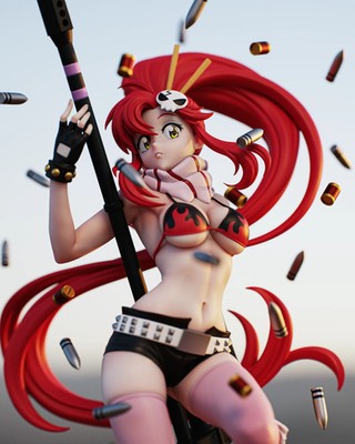 Yoko Littner Style Crimson Marksman   Unpainted 3D Printed Model Kit