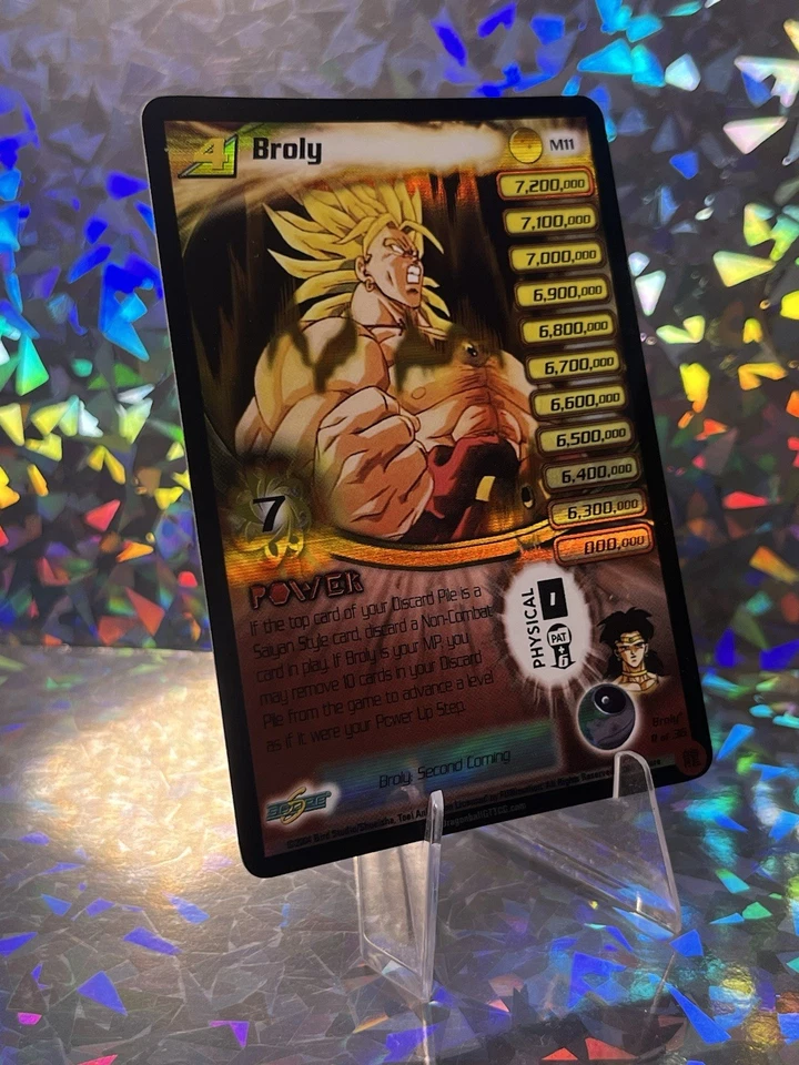 DBZ CCG BROLY SECOND COMING  PROMO BROLY LV4 M11 ULTRA RARE FOIL LP - Image 3 of 4