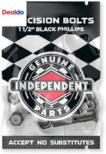 Genuine Parts Cross Bolts Standard Phillips Skateboard Hardware Black/Black, 1
