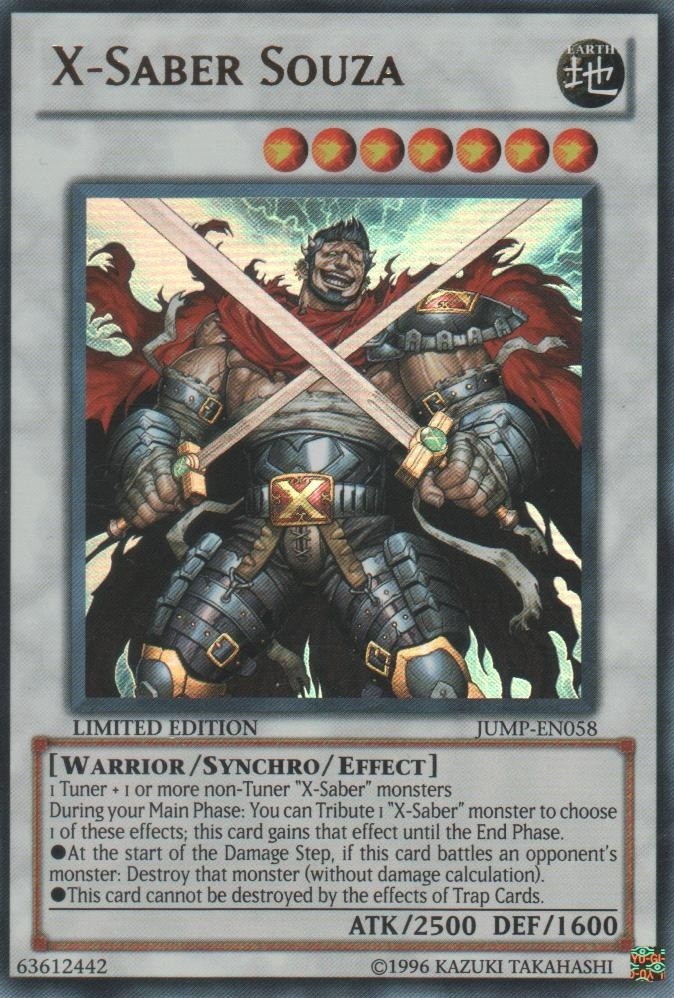 X-Saber Souza JUMP-EN058 Ultra Rare Limited Edition Moderately Played