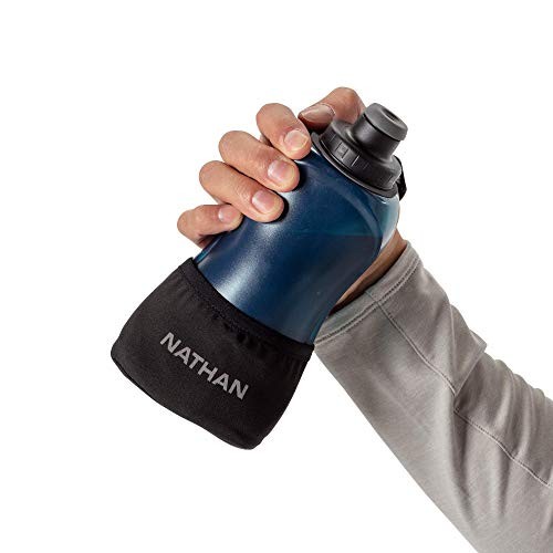  Running Handheld Water Bottle Adjustable No-Grip Black / Marine Blue 18oz
