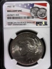 1922 P US Peace Silver Dollar $1 - NGC Brilliant Uncirculated