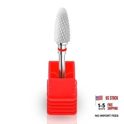 3/32'' Ceramic Nail Drill Bit - Remove Acrylic Gels Quickly Style1-F Red