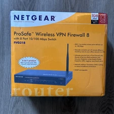 Netgear ProSafe Wireless 8-Port VPN Firewall FVS318 10/100 Mbps Switch Open Box
