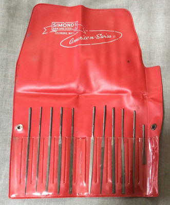 Simonds American Swiss Jewelers Watchmakers Needle File Set Of 10 - 4'' No. 2