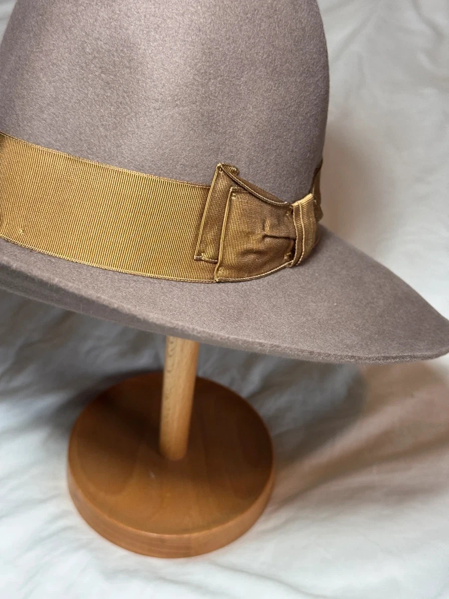 Fedora de fieltro marrón Borsalino Alessandria talla 6 3/4/55 cm
