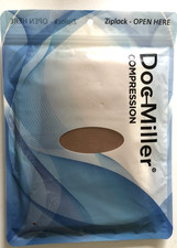 Doc Miller Compression Sleeve Open Toe 20-30 mmHg Skin/Nude Size Large