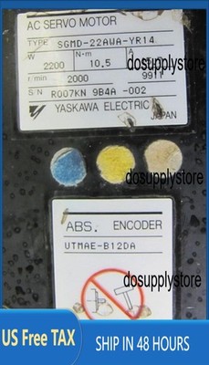 YASKAWA SGMD-22AWA-YR14 2200W 2000 RPM AC SERVO MOTOR W/ UTMAE-B12DA ENCODER