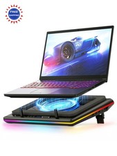 Laptop Cooling Pad 5 Inch 19in RGB Gaming Stand Adjustable Fan Turbofan llano