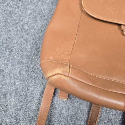 Vintage LL Bean Town and Field Rucksack Brown Leather  display picture 3
