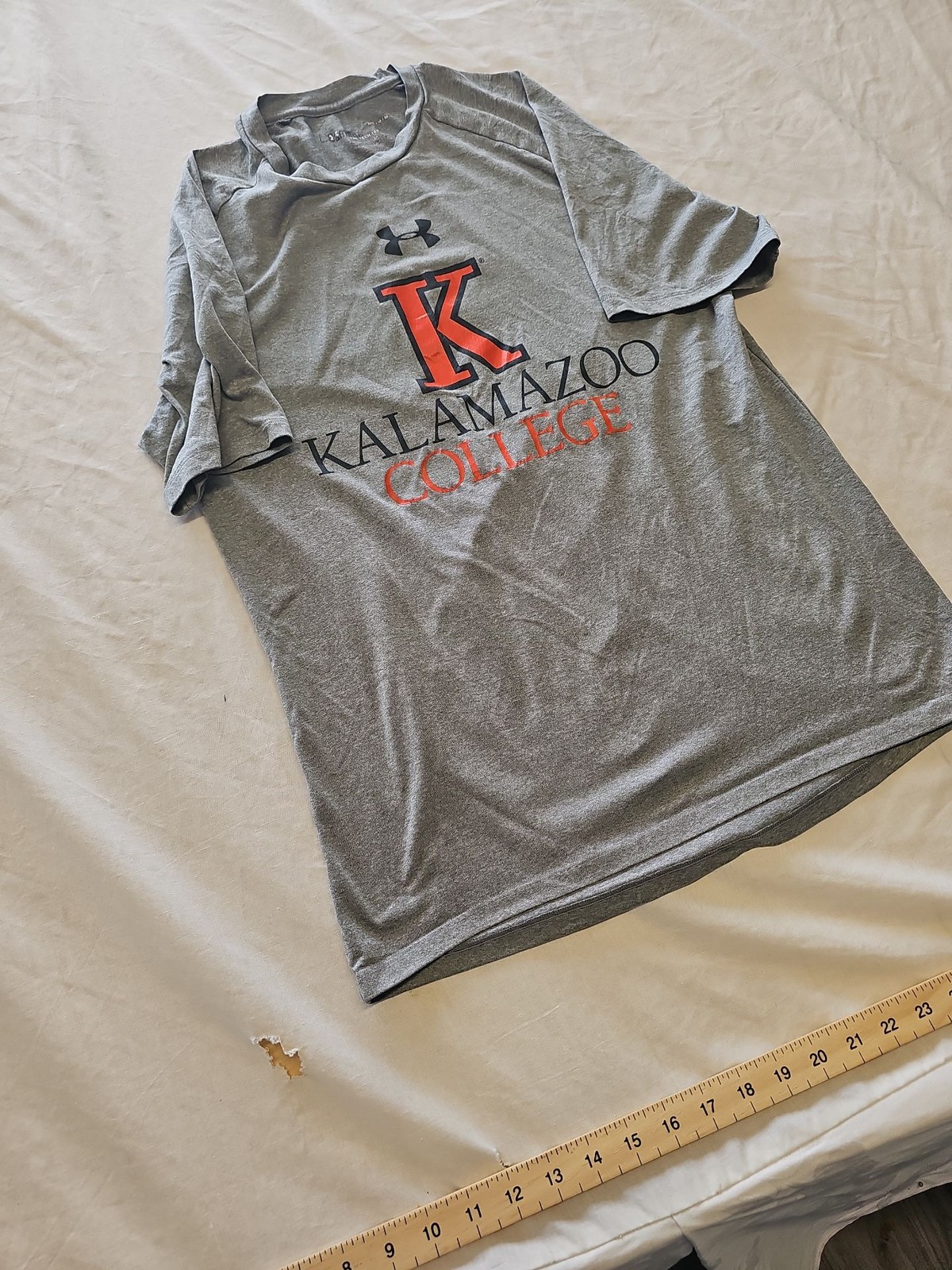 Under Armour Kalamazoo College Heather Gray Tech Tee E632 image 4