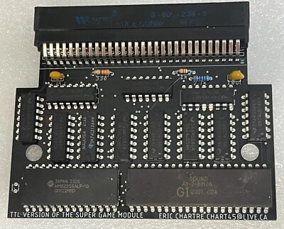 ColecoVision Super Generic Module (SGM) TTL ver w/ blue LED & 3D Printed case