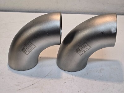 2 Quantity of 90 Degree 3'' Sch 10S Pipe Fittings | WP-W316/316L | SA-403 (2 Qty)
