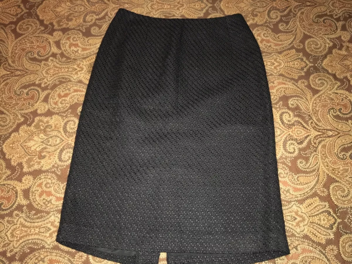 Renate Nucci Black Tweed Pencil Skirt Size 38 eBay