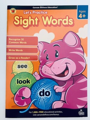 Let's Practice Sight Words Ages 4+ Activity Learning Book