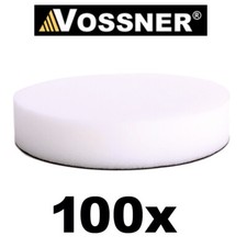 Vossner® Polierschwamm x100 weiß soft 180mm 37mm Kletthaftung für Poliermaschine