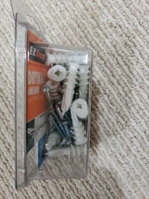 (16-Pk) E-Z Anchor Drywall Anchors, Holds Pictures, Mirrors, & More Up To 75 Lbs