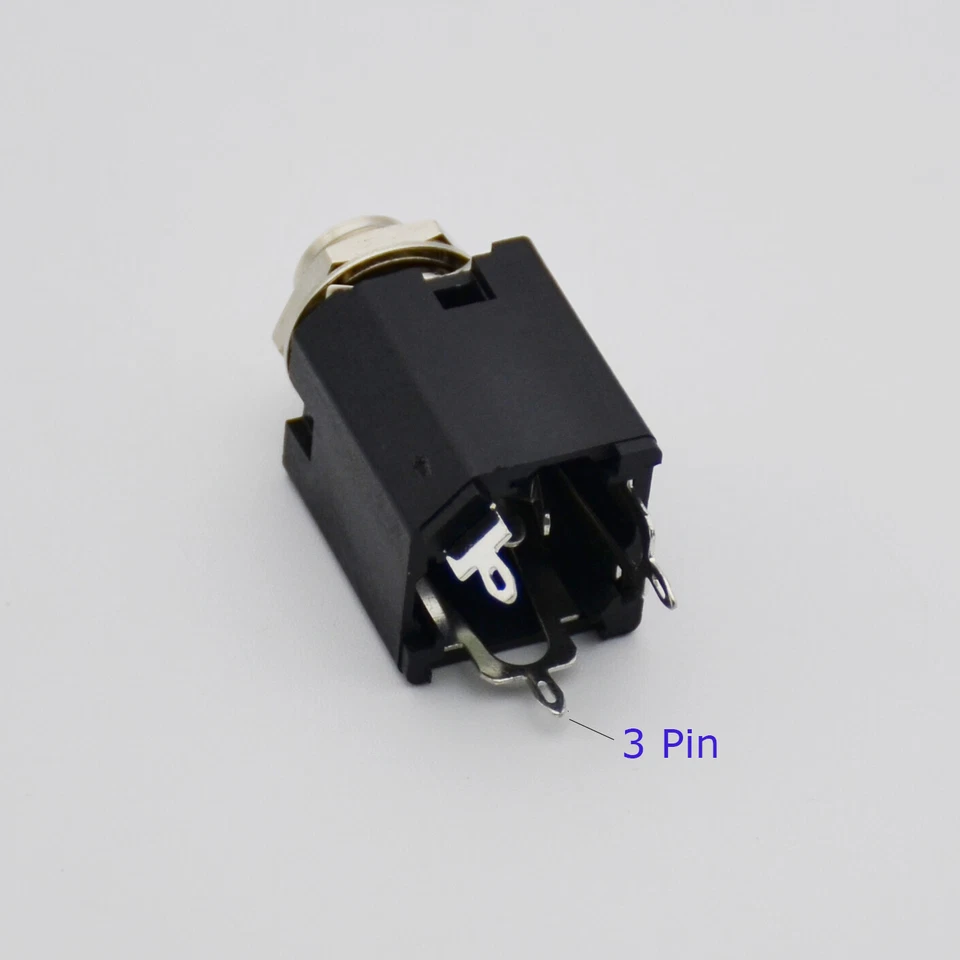 10,1/4" 6.35mm Stereo headphone Jack Socket Audio plug for guitar pedal/amp/ diy - Image 3 of 4