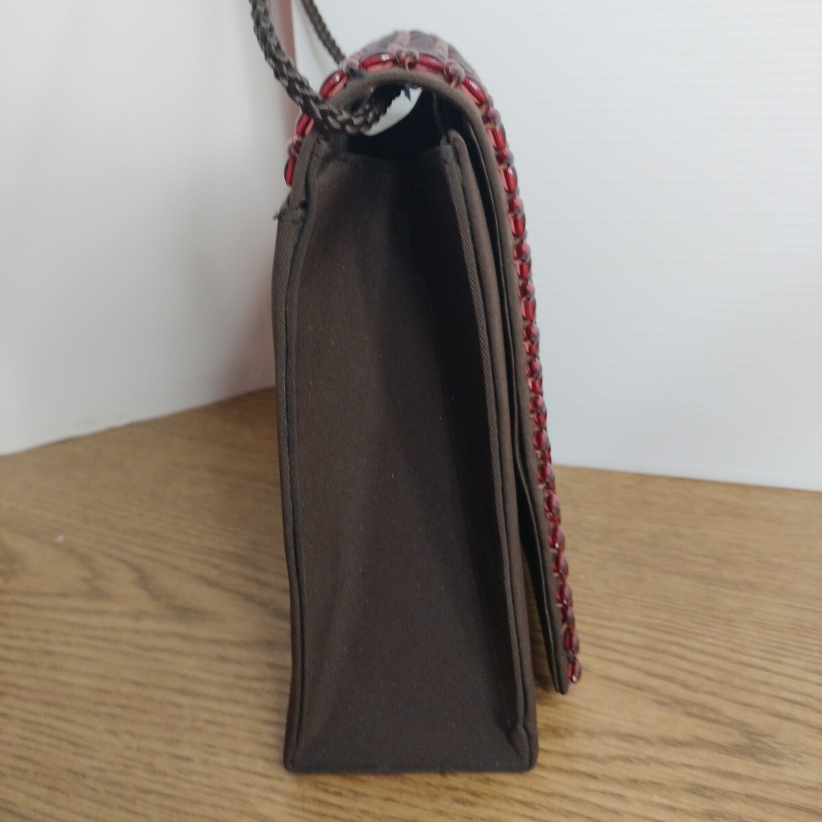 Jose Cotel Maroon Beaded Rectangular Crossbody Pu… - image 4