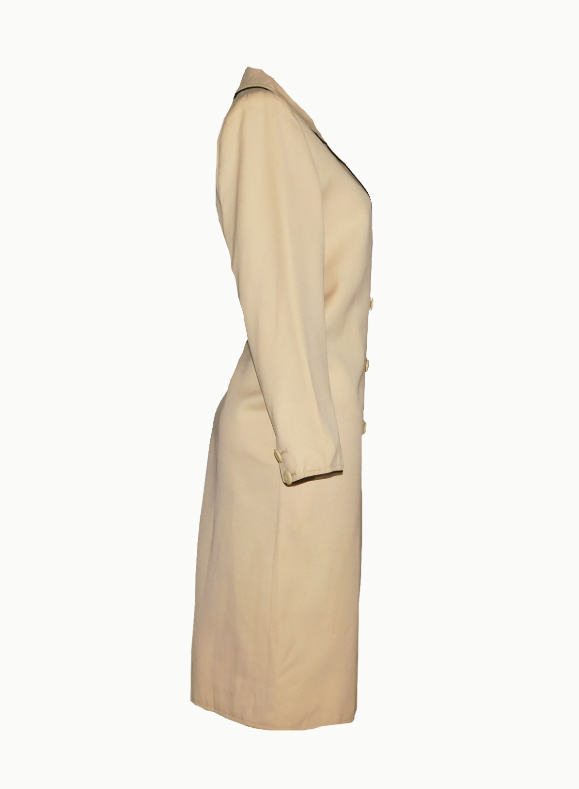 Trench cappotto lana beige Yves Saint Laurent