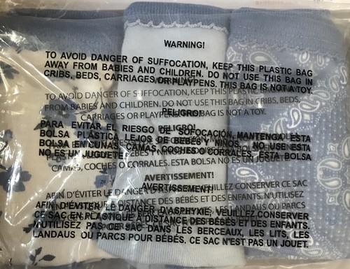 Gymboree Girl Size 5-6 Small Blue Floral Paisley Underwear Briefs Panties In Pkg - Picture 5 of 5