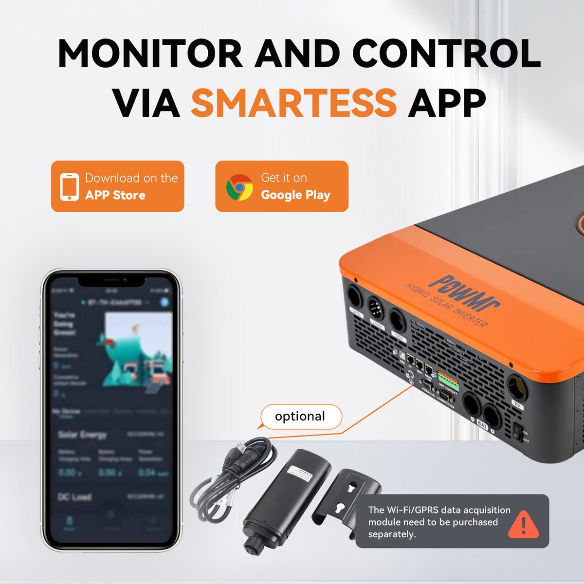 Apps Wireless Mobile Utility Download Solar WiFi Inverter Module