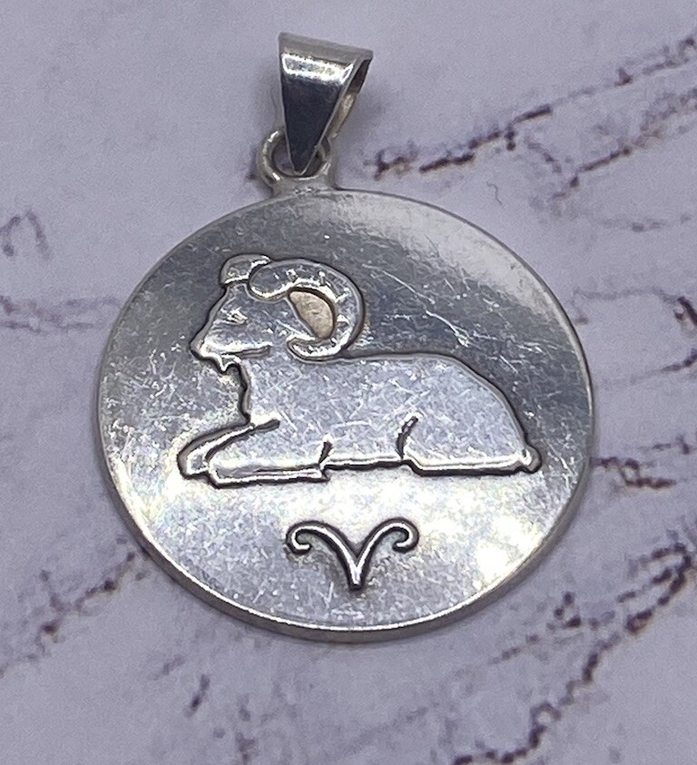 DENMARK NORWAY STERLING SILVER ARIES ZODIAC SIGN PEND… - Gem
