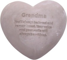 Grandma Heart Shaped Memorial Stone, Sympathy Gift, Remembrance Garden Accent