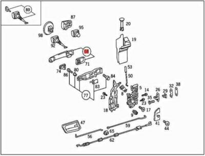 2107600270 OEM MERCEDES S202 S210 W202 W210 C-CLASS W202 Handle
