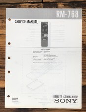 Sony RM-768 Remote Control Service Manual Original 