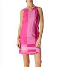Ann Taylor Loft Pink Colorblock Sleeveless Dress