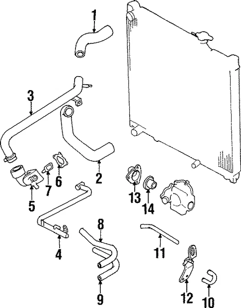 Water Outlet Thermostat Housing for Suzuki Esteem 99-02 Aerio 02-07 SX4 Sidekick - Image 2 of 2