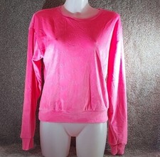 O'la Voga, Neon Pink, Plush Ladies Sweatshirt Style Top UK Medium 10-12 Dopamine