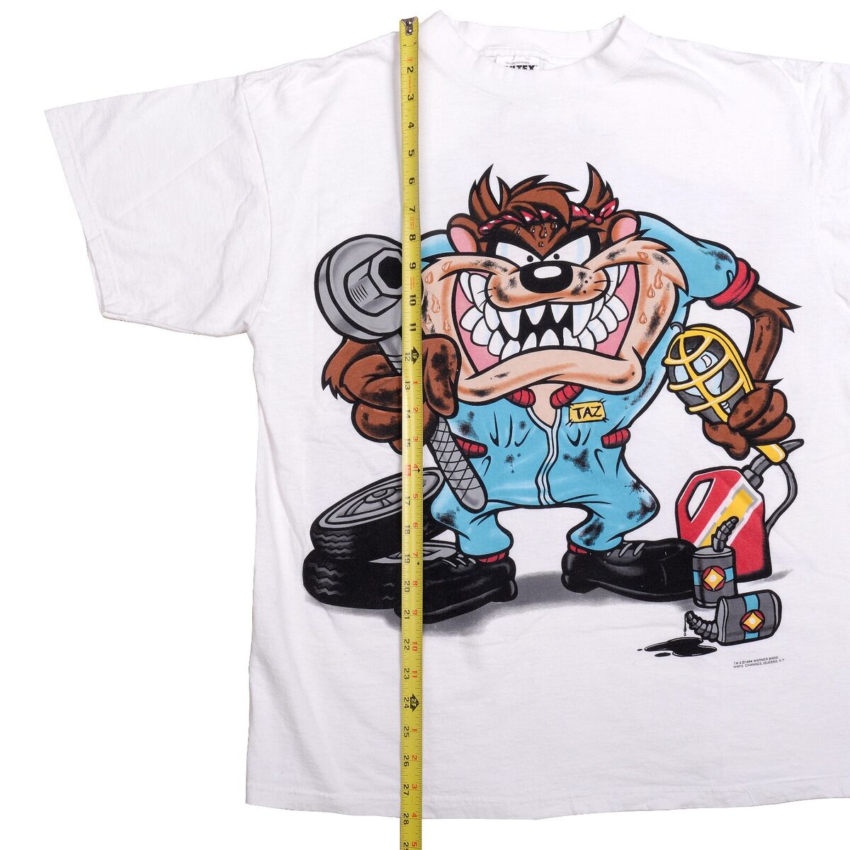 Vintage 1994 Looney Tunes Taz's Garage Double Sided T-Shirt Vintage 1994 Looney Tunes Taz's Garage Double Sided T-Shirt