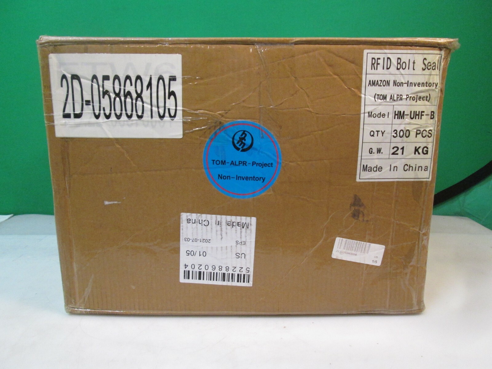 (QTY. 300) Yellow HMUHFB, RFID Tamper Evident Bolt Seal Cargo