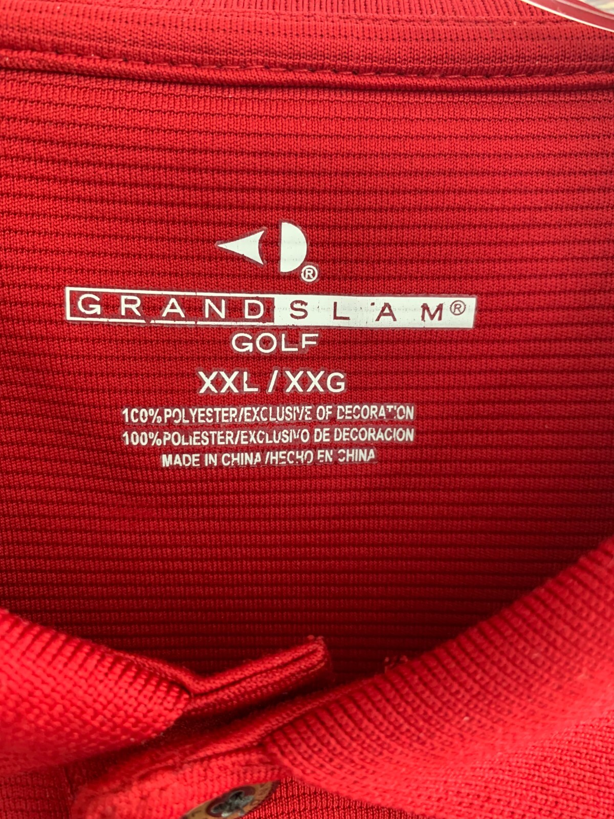 Grand Slam Shirt Mens XXL Golf Polo Ribbed Knit Easy Care 31.5" Length