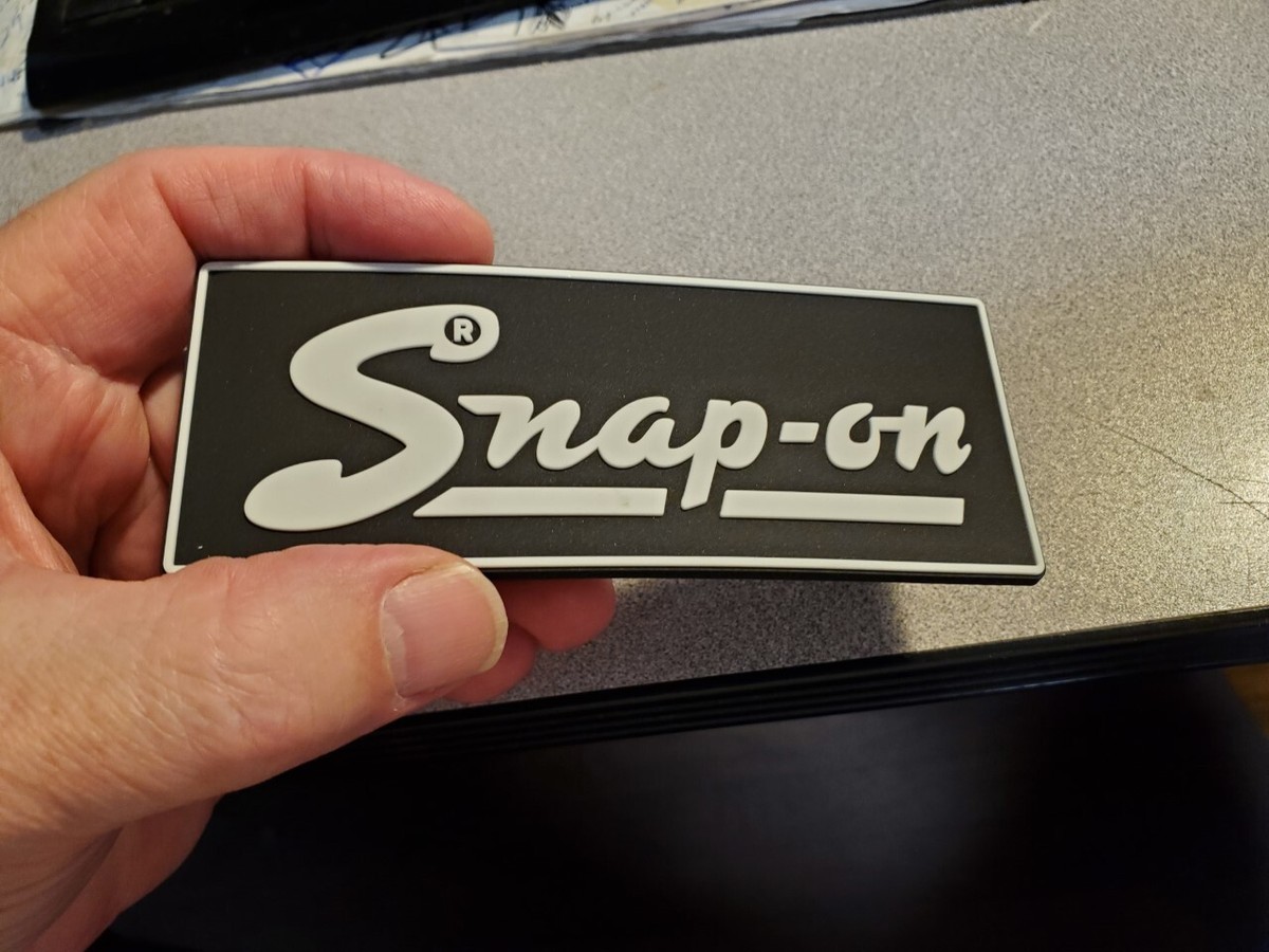SNAP-ON Vintage tool box badge, emblem, name plate, tag 3D rubber