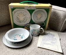 Child's Cabbage Patch Royal Worcester Porcelain Dish Set Plate Bowl Saucer B-13