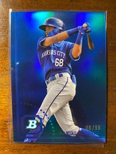 2022 Bowman Heritage Daniel Vazquez #BHPC-43 Blue Prospect Refractor /99 Royals
