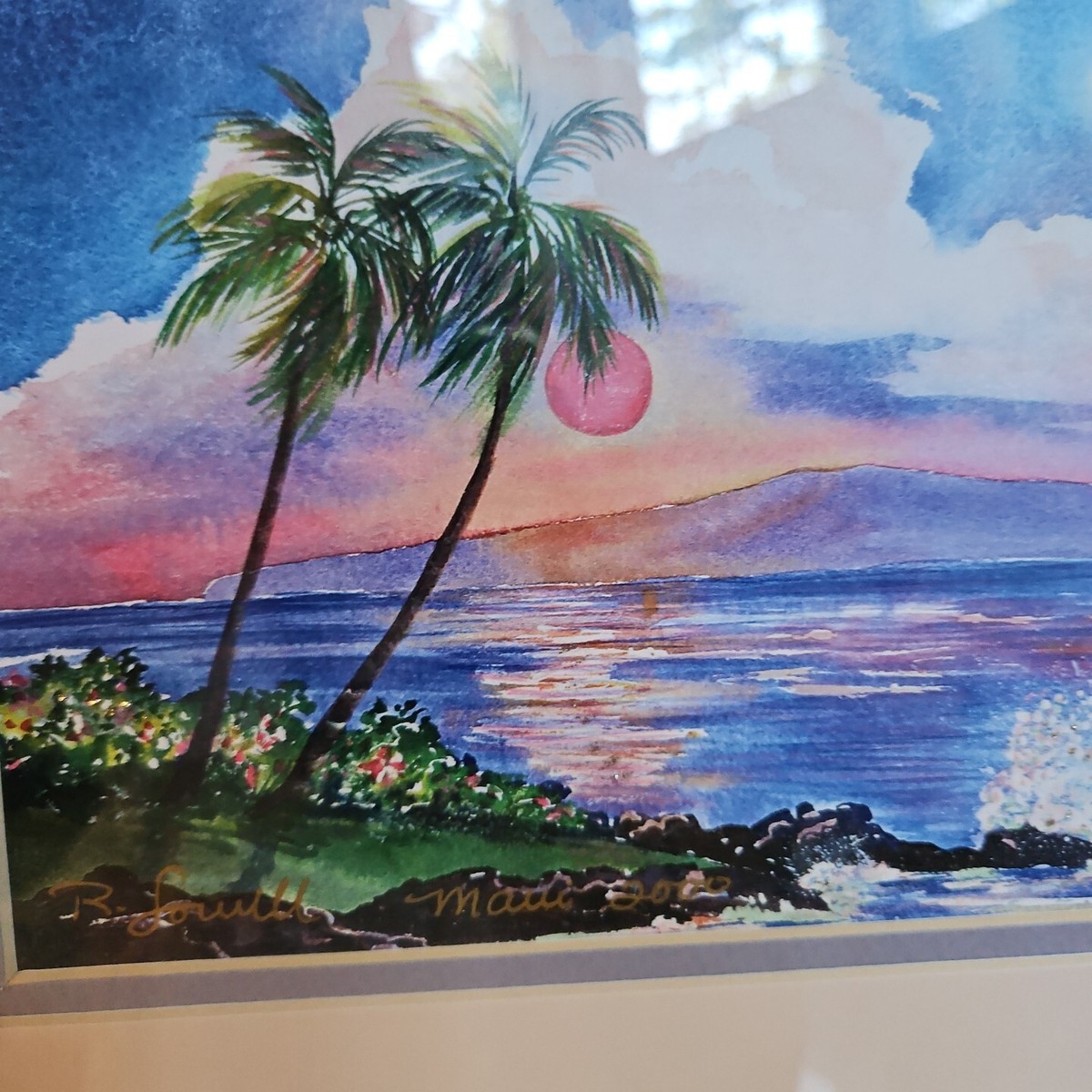 Watercolor By Rebecca Lowell Maui 2000 | eBay