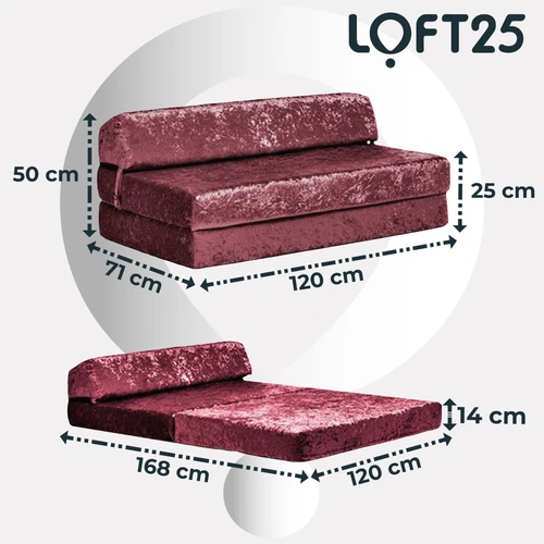 Crushed Velvet Z Bed Double Size Fold Out Guest Chairbed Sofa Seat Folding Futon - Picture 56 of 61