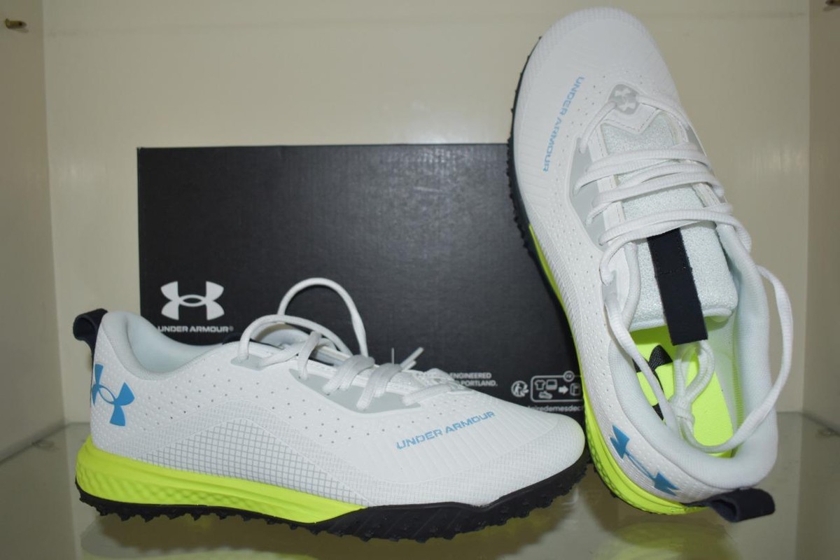 Under Armour Adults\' Shadow Turf Soccer Cleats White/Light Blue 3027237 100 NIB Under Armour Shadow Select 3 Turf Soccer Cleats | Dick main image 2