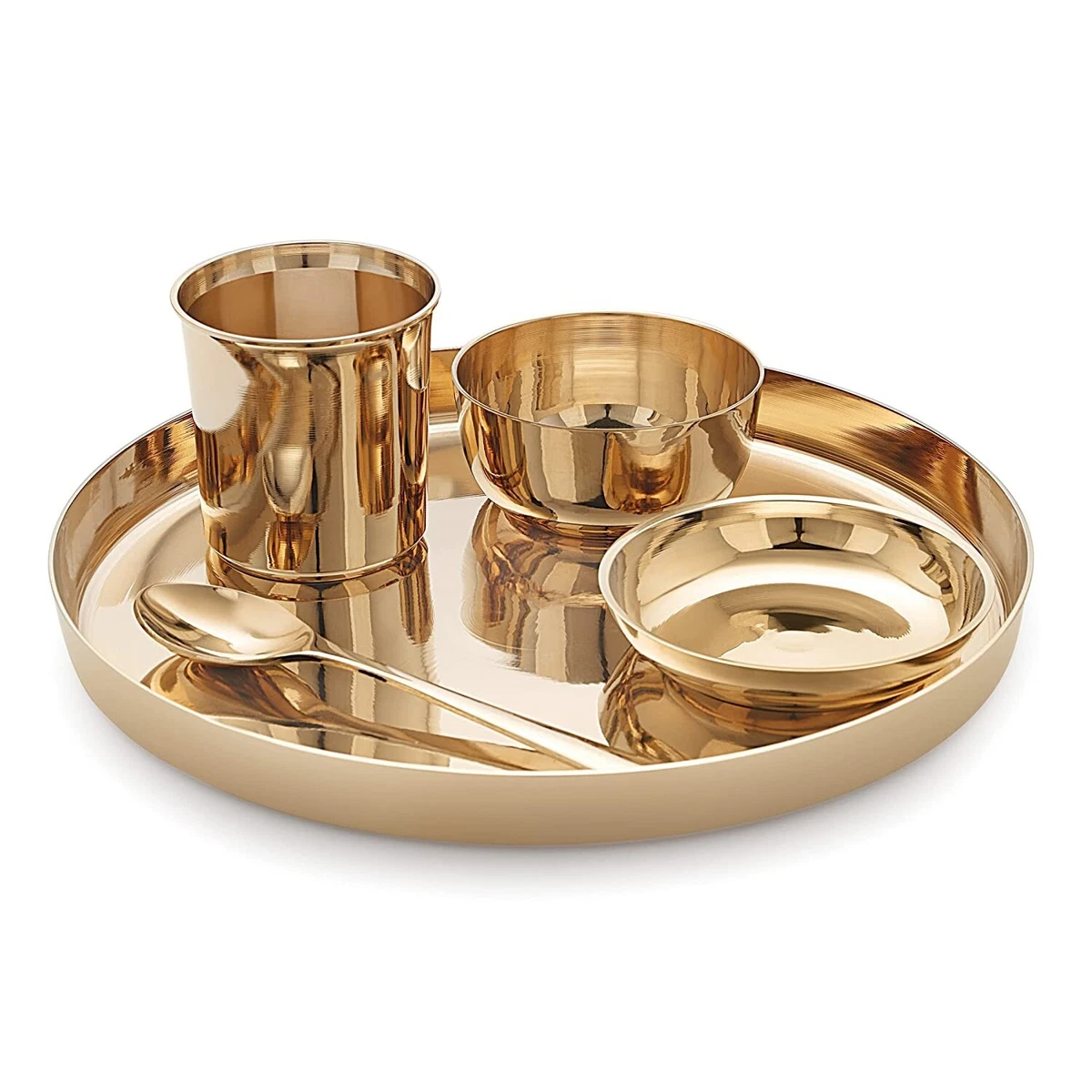 Kansa Bronze Dinner Thali Set 5 Pieces