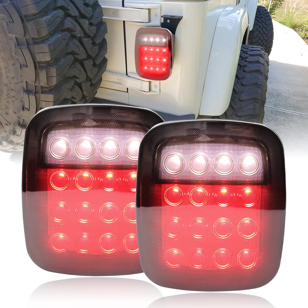 LED Rear Brake Turn Stop Reverse Tail Light for 87-06 Jeep Wrangler TJ CJ5 CJ7 LED Rear Brake Turn Stop Reverse Tail Light for 87-06 Jeep Wrangler TJ CJ5 CJ7
