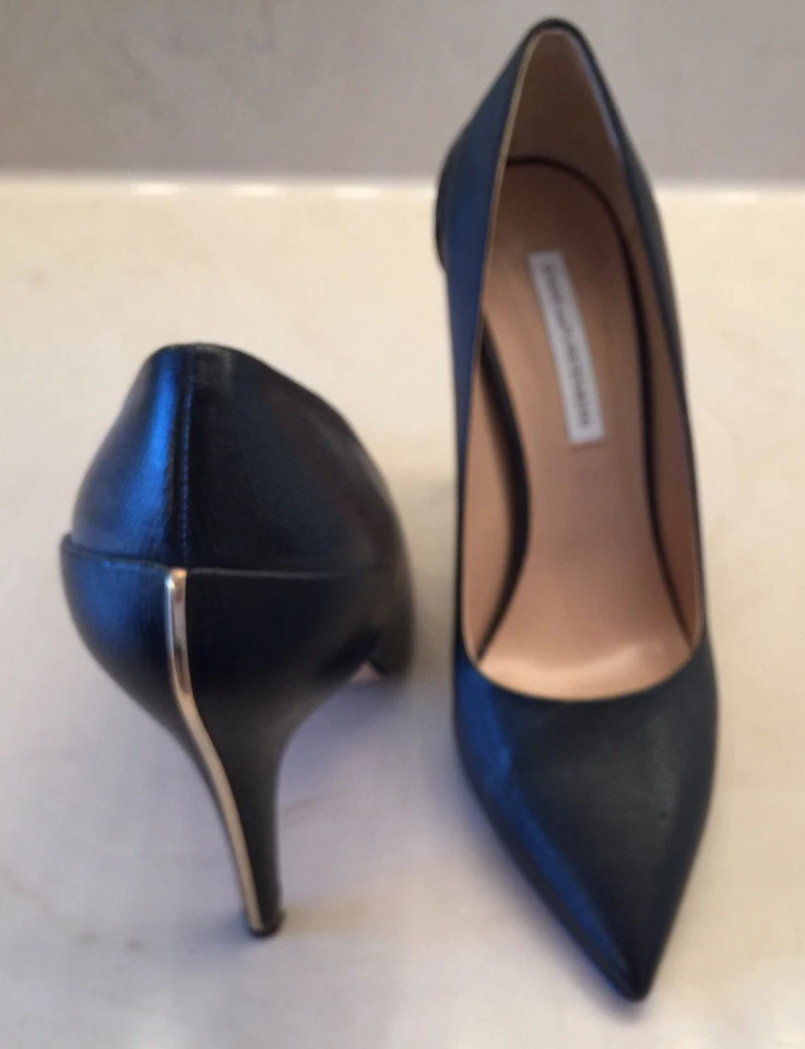 Женские туфли-лодочки на черном каблуке Diane Von Furstenberg размер 8 - Изображение 2 из 4